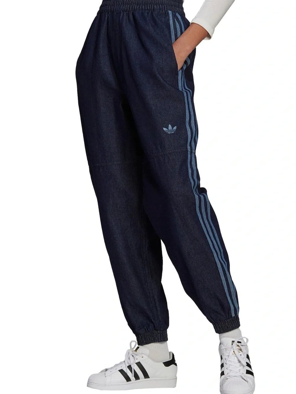 adidas Originals Japona Denim Track Pants Blue Joggers J/M Fits US XS S GM5376 - Picture 2 of 10